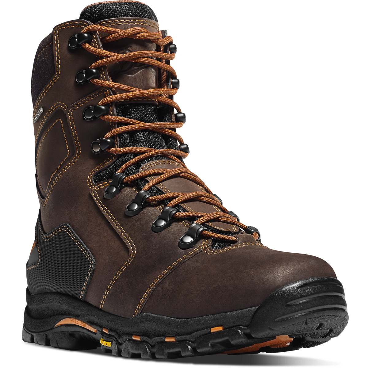 Botas De Trabajo Danner Hombre Mexico - Vicious 8 Composite Toe Marrom Oscuro - DZIOH8365